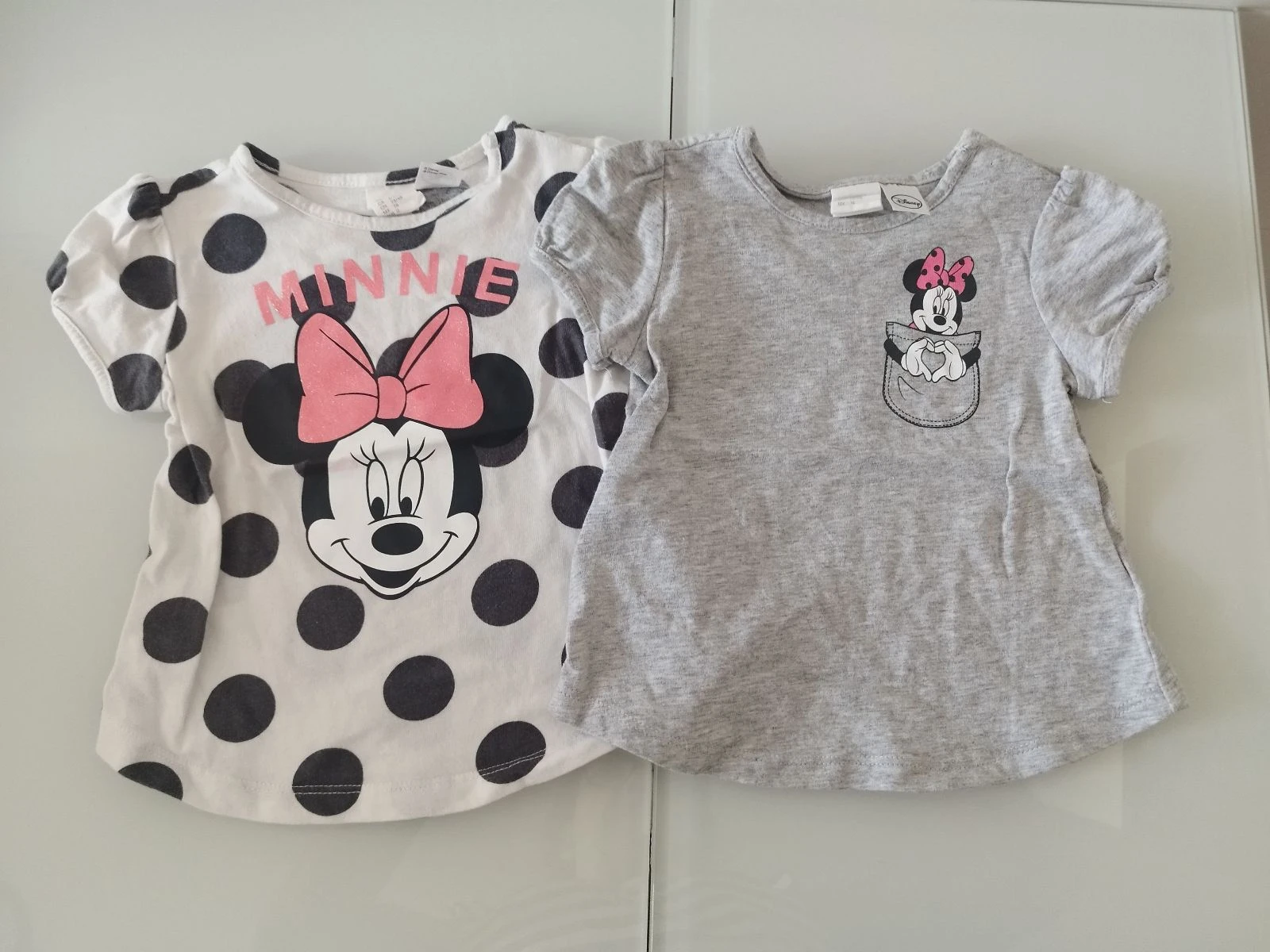 Packs de 2 camisetas de Minnie Mouse 6-9 meses 